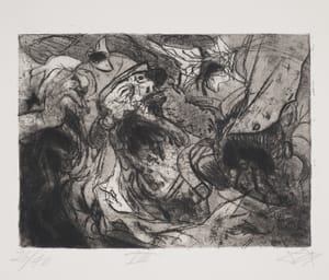 Otto Dix – Zerschossene- plate 38 from “Der Krieg" – Etching, aquatint and drypoint on cream wove paper