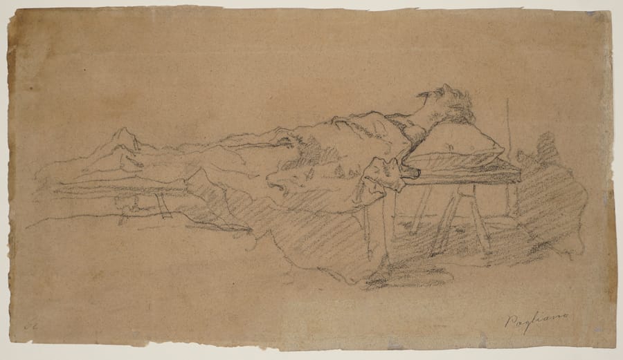 Studio per il dipinto “La morte di Luciano Manara” – Eleuterio Pagliano – 1883-84
