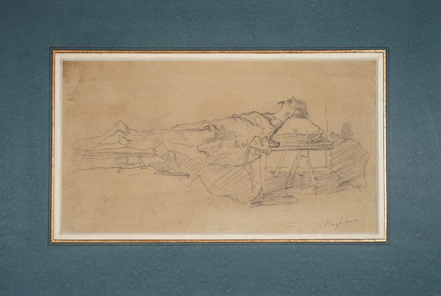 Studio per il dipinto “La morte di Luciano Manara” – Eleuterio Pagliano – 1883-84