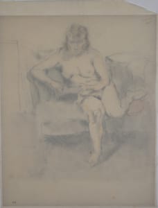 Sitzender Akt Auf Sofa – Georg Tappert – 1940 ca