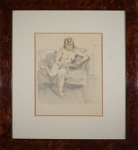 Sitzender Akt Auf Sofa – Georg Tappert – 1940 ca