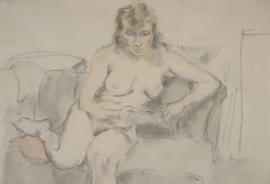 Sitzender Akt Auf Sofa – Georg Tappert – 1940 ca