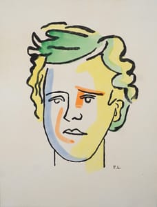 Fernand Leger – Portrait de Rimbaud, from Les Illuminations – Lithograph with pochoir, on wove Lana paper