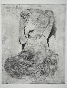 Johnny Friedlaender – Femme au repos – Etching and aquatint on BFK Rives