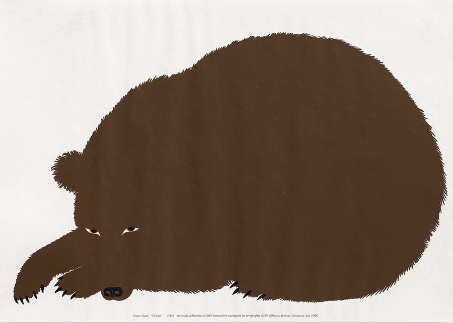 L'Orso – Enzo Mari – 1965-1999 – Enzo Mari, L’Orso, silkscreen, serigraph, lithograph