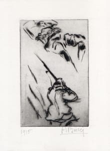 Anselmo Bucci – Croquis – Drypoint