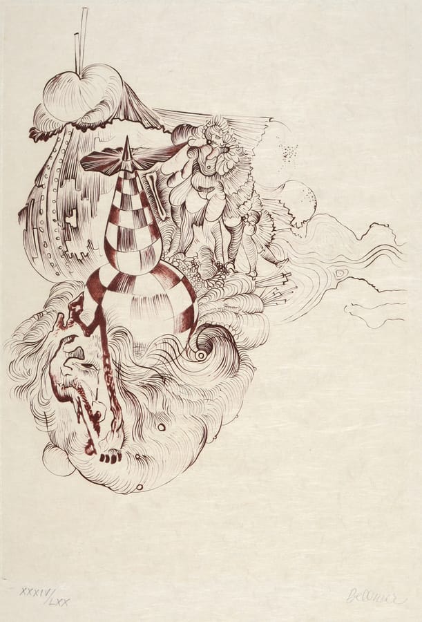 Da: Unterweisungen der Sexualität II – Hans Bellmer – 1974 – Hans Bellmer etching 1